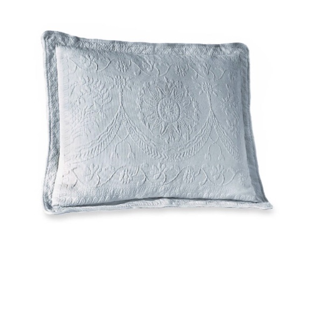 NWT Blue King Charles Matelasse Pillow Sham- Historic Charleston